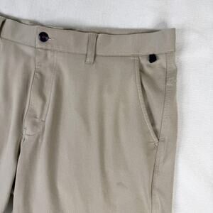Halsey Sport Shorts Beige Mens 38 Microfiber Chino Stretch 9.5" Summer Casual